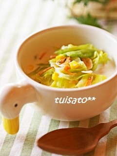 *春キャベツ&桜えびのミルク煮*-レシピのメイン写真