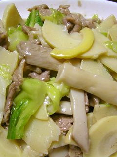 筍と豚肉と春キャベツの炒め物-レシピのメイン写真