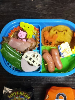 キャラ弁!トッキュウジャー簡単にハムで♪-レシピのメイン写真