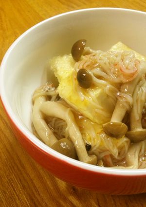 揚げだし豆腐☆カニカマしめじあんかけ-レシピのメイン写真