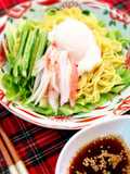 簡単❗️とろたま❗️ドレッシングサラダ麺