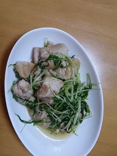 鶏肉と水菜のサッと炒め-レシピのメイン写真