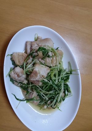 鶏肉と水菜のサッと炒め-レシピのメイン写真