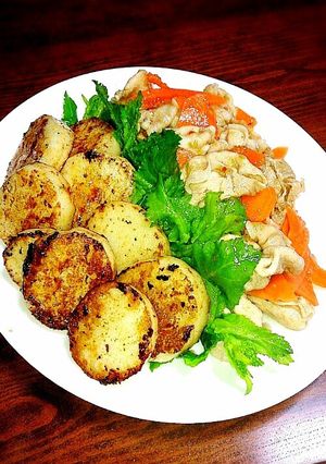 長芋ステーキと豚しゃぶのサラダ仕立て-レシピのメイン写真