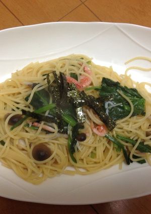 桜海老とほうれん草のパスタ-レシピのメイン写真