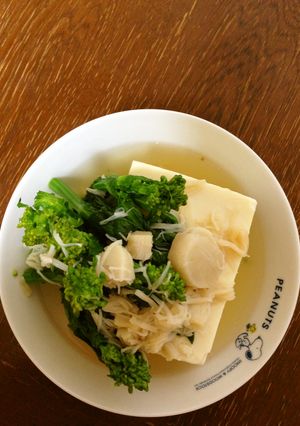 ホタテと菜の花のあんかけ豆腐-レシピのメイン写真