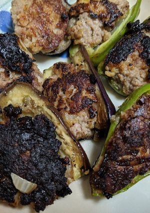 ナスやピーマンの肉詰め-レシピのメイン写真