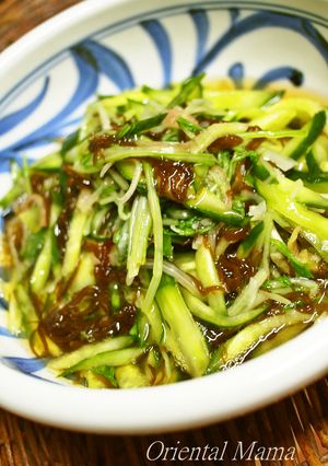 市販もずく酢de胡瓜と水菜の和物-レシピのメイン写真
