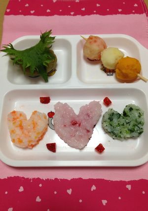 ひな祭り♡お祝い事に♡離乳食プレート♡-レシピのメイン写真