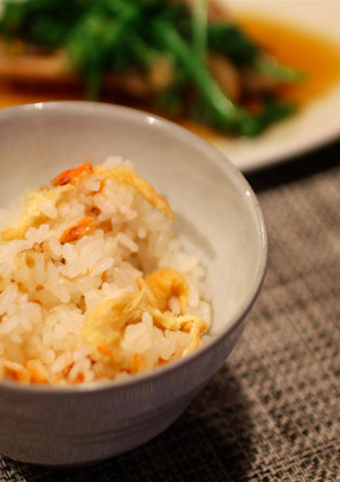 干しえびとお揚げの炊き込みご飯-レシピのメイン写真