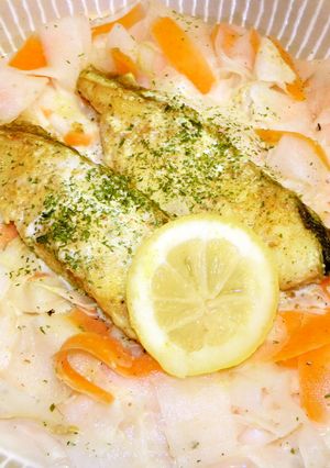 スライス大根と切り身魚(鱈)のカレー風味-レシピのメイン写真