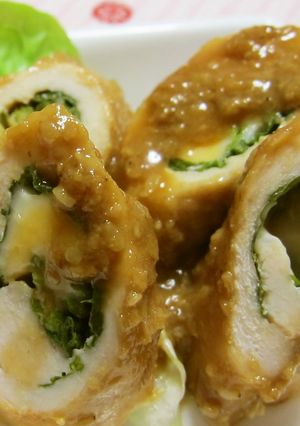菜の花 ロールチキン-レシピのメイン写真