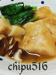 簡単子供が喜ぶダイエットに鳥胸肉の治部煮-レシピのメイン写真