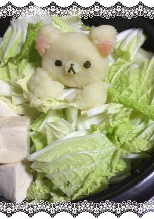 大根おろしアート★キャラ鍋★コリラックマ-レシピのメイン写真