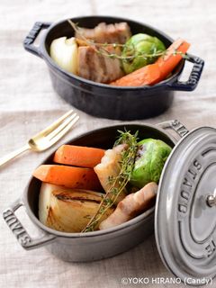 塩豚と野菜のハーブ蒸し-レシピのメイン写真