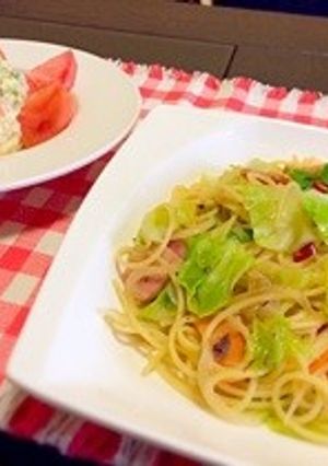 春キャベツとベーコンのアンチョビパスタ-レシピのメイン写真