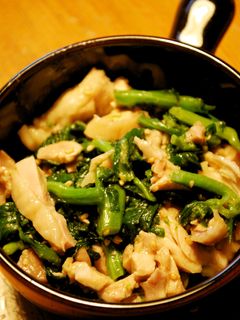 菜花と鶏肉の酢味噌和え-レシピのメイン写真