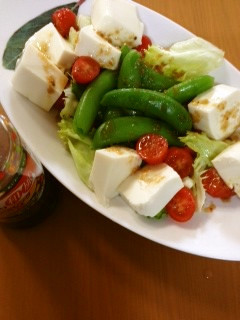 スナップえんどうと豆腐のWahooサラダ-レシピのメイン写真