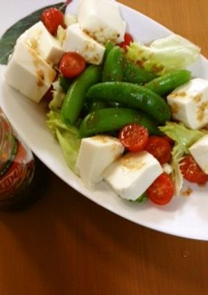 スナップえんどうと豆腐のWahooサラダ-レシピのメイン写真