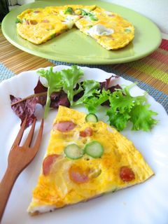 うどとアスパラのオープンオムレツ-レシピのメイン写真