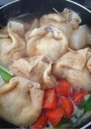 歯ごたえばっちり！油揚げの袋煮-レシピのメイン写真