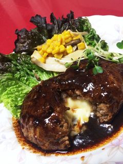 簡単ふわとろっ♡チーズinハンバーグ-レシピのメイン写真