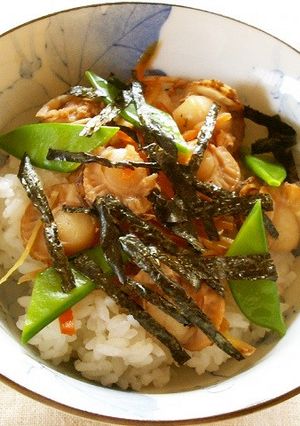 ベビー帆立を簡単で美味しい丼-レシピのメイン写真