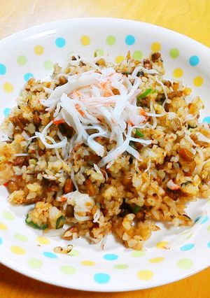 かにかま納豆チャーハン！-レシピのメイン写真
