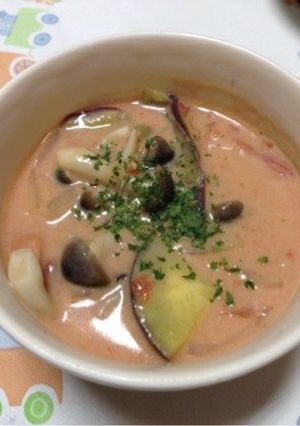 食物繊維たっぷり♡トマト豆乳シチュー-レシピのメイン写真