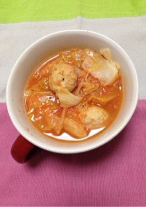 食べるスープ① 春のトマトとキャベツ-レシピのメイン写真