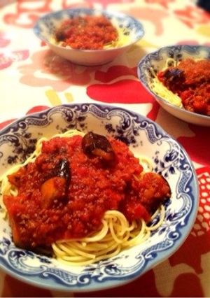 定番☆茄子のやさしいミートソースパスタ-レシピのメイン写真