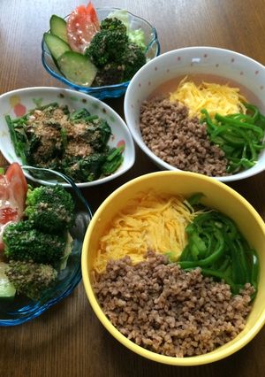 我が家の三色丼♫-レシピのメイン写真