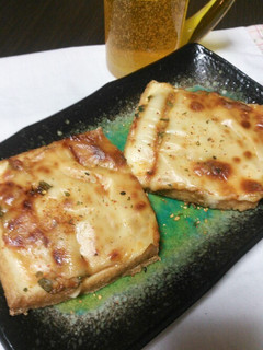 宅飲み!ネギ味噌チーズ絹厚揚げ-レシピのメイン写真