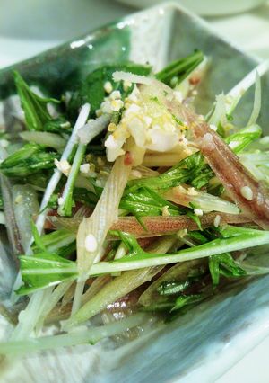 水菜とみょうがのサラダ　薬味にも-レシピのメイン写真