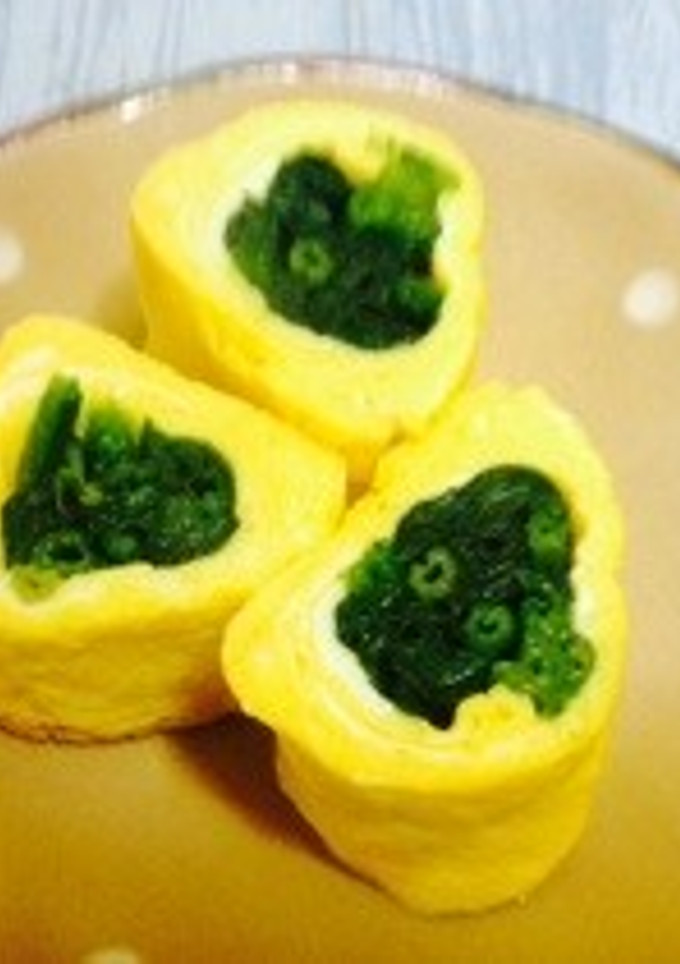 お弁当に♫ほうれん草を巻いた玉子焼き-レシピのメイン写真