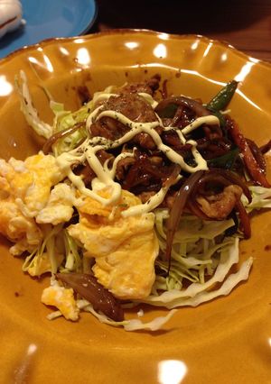 すぐできる！豚と野菜と卵のへんこダレ丼-レシピのメイン写真