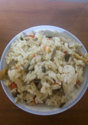 主人の大好物☆鶏皮混ぜご飯-レシピのメイン写真