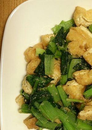 小松菜と豚肉と油揚げの味噌炒め-レシピのメイン写真