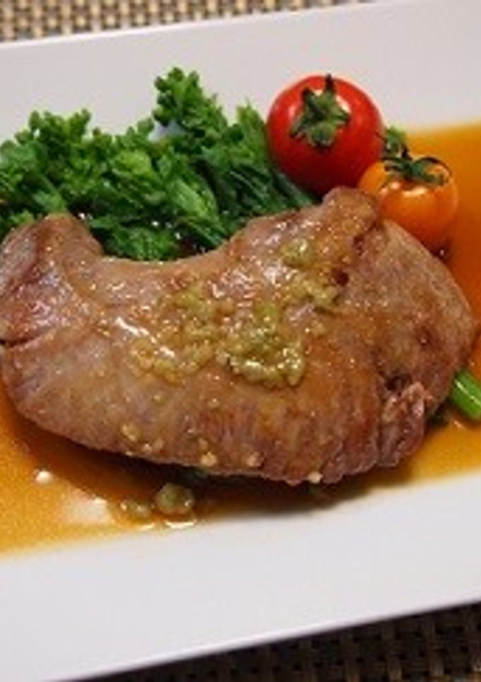 鮪ほほのわさびソースステーキ菜の花添え-レシピのメイン写真