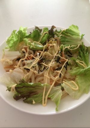 お茶漬けの素&なめたけでサラダうどん-レシピのメイン写真