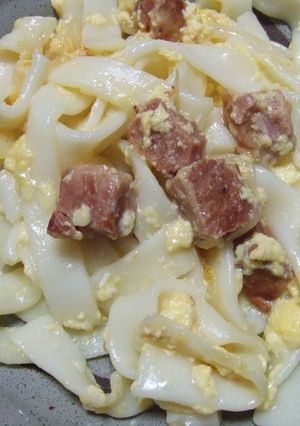 カルボナーラ風きしめん-レシピのメイン写真