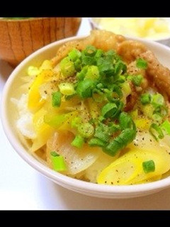ネギ塩豚丼-レシピのメイン写真