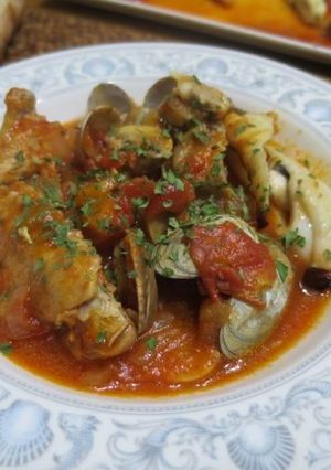 鶏手羽先肉とアサリのトマト煮込み-レシピのメイン写真
