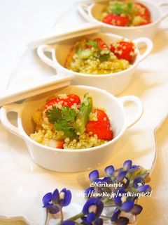 サフランキヌアの春色サラダ-レシピのメイン写真
