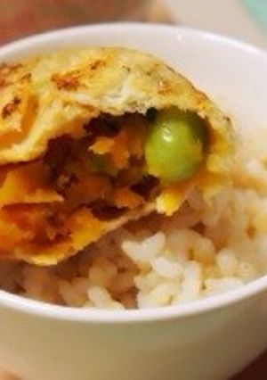 かぼちゃと枝豆の油揚げ包み-レシピのメイン写真