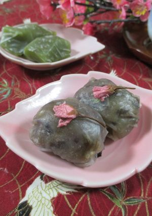 わらび餅＆生春巻きの皮で水まんじゅう風-レシピのメイン写真