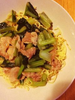 豚バラと小松菜のあんかけ焼きそば-レシピのメイン写真