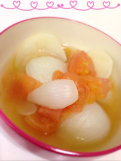 新玉ねぎとトマトの食べるスープ♪-レシピのメイン写真