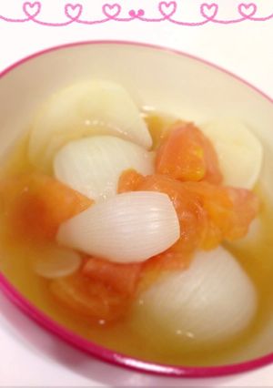 新玉ねぎとトマトの食べるスープ♪-レシピのメイン写真