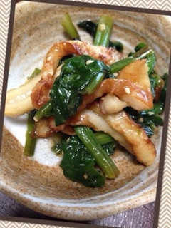 竹輪とほうれん草の味噌炒め-レシピのメイン写真